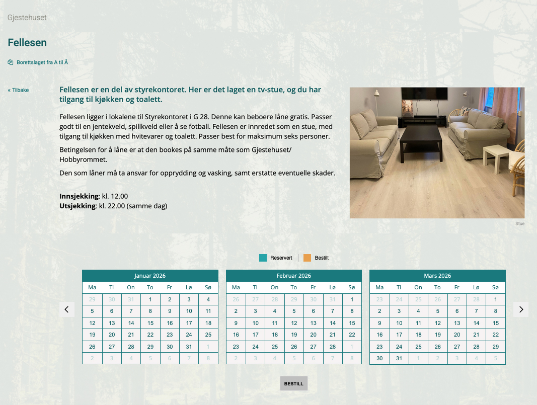 Fellesen booking
